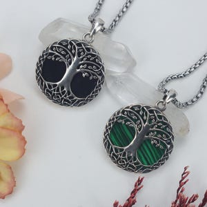 Sterling Silver Tree of Life Necklace: Celtic Knot Pendant