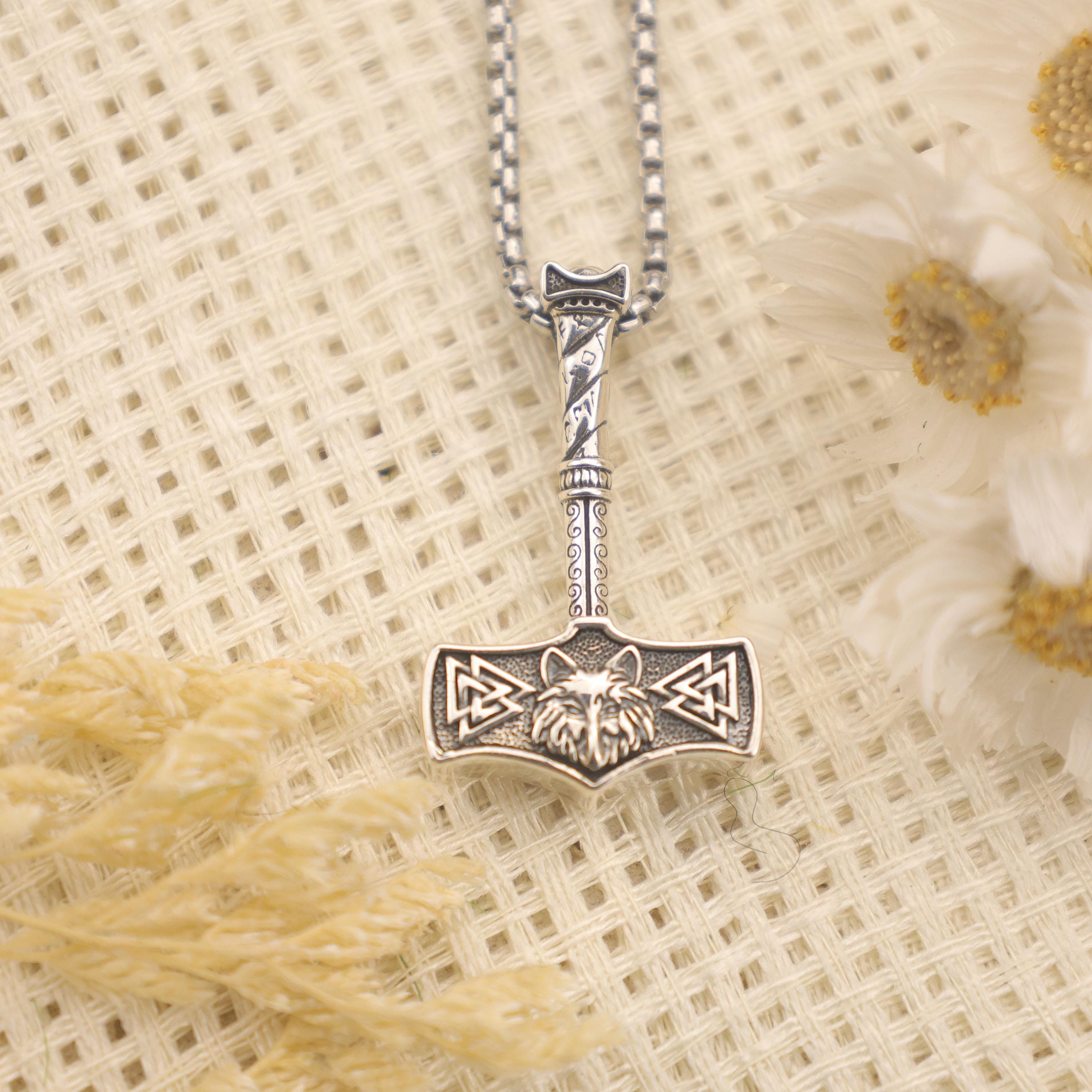DD: ピューターUrnesスタイルThorsハンマーペンダント Pewter Urnes Style Thors Hammer Pendant