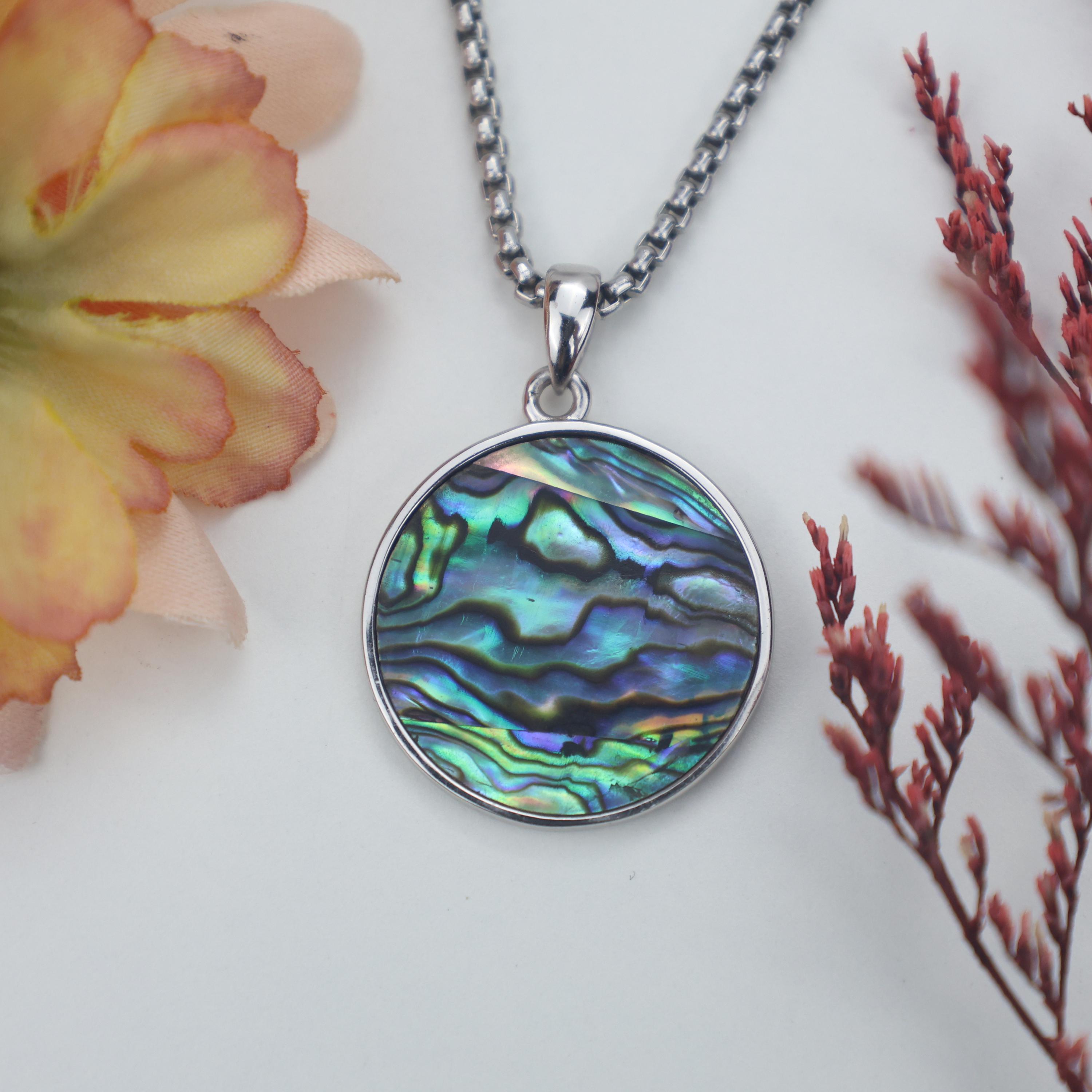 YFN Bracciale Con Albero Della Vita In Argento 925 E Conchiglia Abalone - Gioiello Simbolico Donna - 4