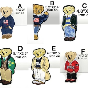Ralph Lauren Bear patches in various styles