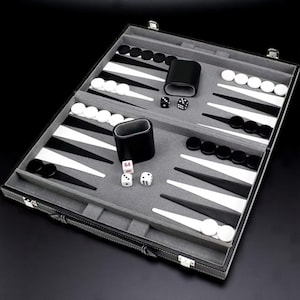 Set de backgammon en cuir PU - Jeu de voyage de luxe et pliable | Tableau stratégique classique pour adultes et cadeau