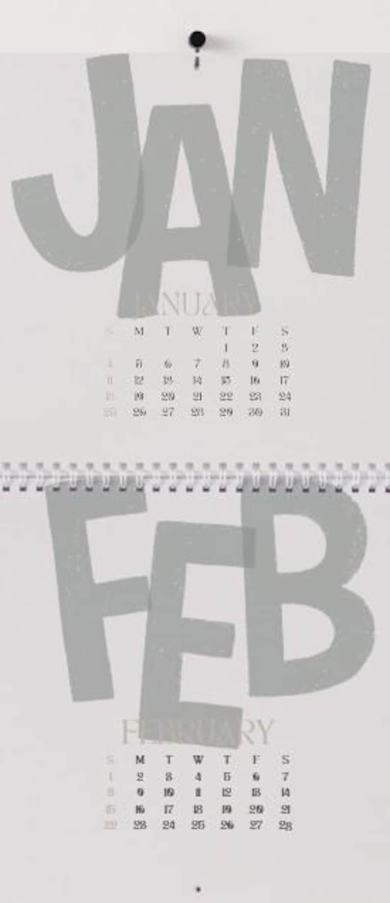 2026 Calendar | 2026 Planner Vertical 2026 Minimal Monthly Calendar ...
