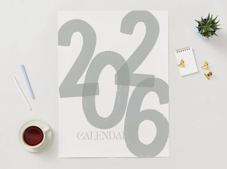 2026 Calendar | 2026 Planner Vertical 2026 Minimal Monthly Calendar ...