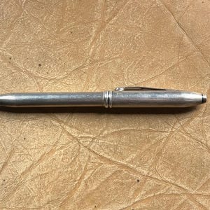 Penna a sfera a croce in argento sterling