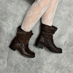 anfibi biker boots stivali biker platform Boots With Buckles New Zealand