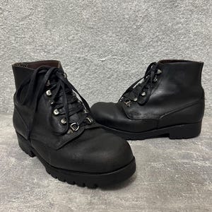 Vintage Raichle Hiking Boots – Swiss Army Leather Mountaineering Boots