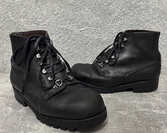 Vintage Raichle Hiking Boots – Swiss Army Leather Mountaineering Boots