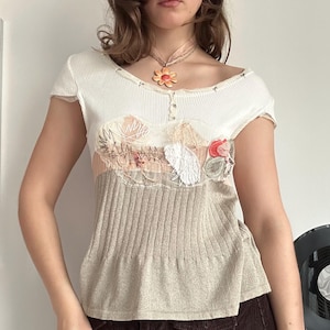 Fairycore Patchwork Babydoll Tee