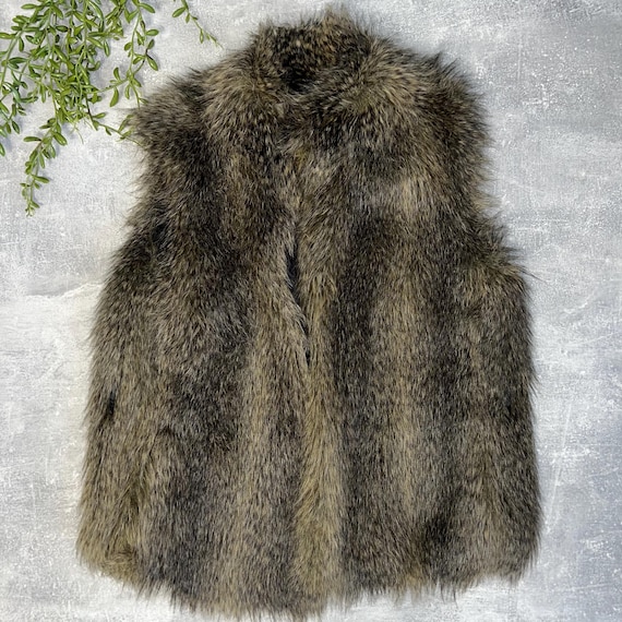 Unpeu Femme ダークブラウン ファーベスト Unpeu Femme ダークブラウン ファーベスト レディースフェイクファー