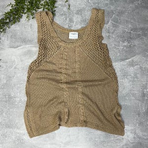 Open Knit Tank Top – Boho Beach Cover Up Style