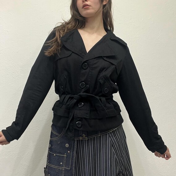 Structured Black Button-Up Jacket - image 3