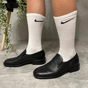 Mens Leather Loafers Minimal Slip On image 1