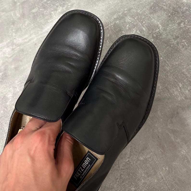 Mens Leather Loafers Minimal Slip On image 8
