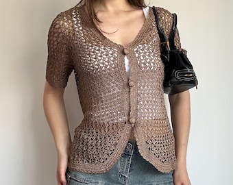 Gehäkelte Jacke Boho Sommer Layer