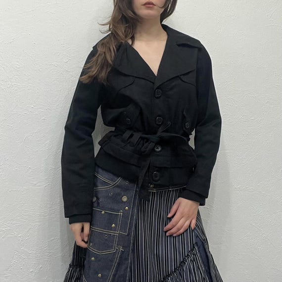 Structured Black Button-Up Jacket - image 9