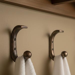 Handcrafted SOLID CAST Bronze Wall/ coat Hook | Vintage Entryway Hook | Heavy-Duty Hardware