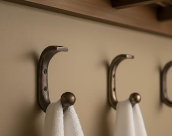 RWARE Haven Wall Hook | Solid Cast Bronze | Handmade Entryway & Coat Hook | Heavy-Duty Hardware