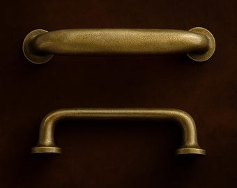 RWARE Heritage Relic Drawer Pull 7.25” | Solid Cast Bronze | Vintage Cabinet Hardware