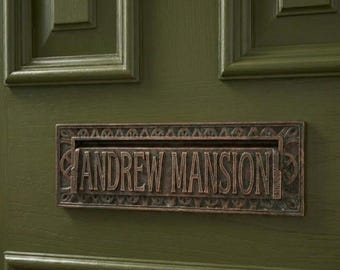 Customized Handcrafted Solid Bronze Letter Plate - Heritage Door Hardware