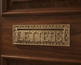 Handcrafted Solid Bronze Letter Plate with back frame - Heritage Door Hardware