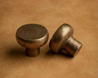 RWARE Lune  Door Knob | Solid Bronze | Handmade Modern Cabinet & Drawer Pull