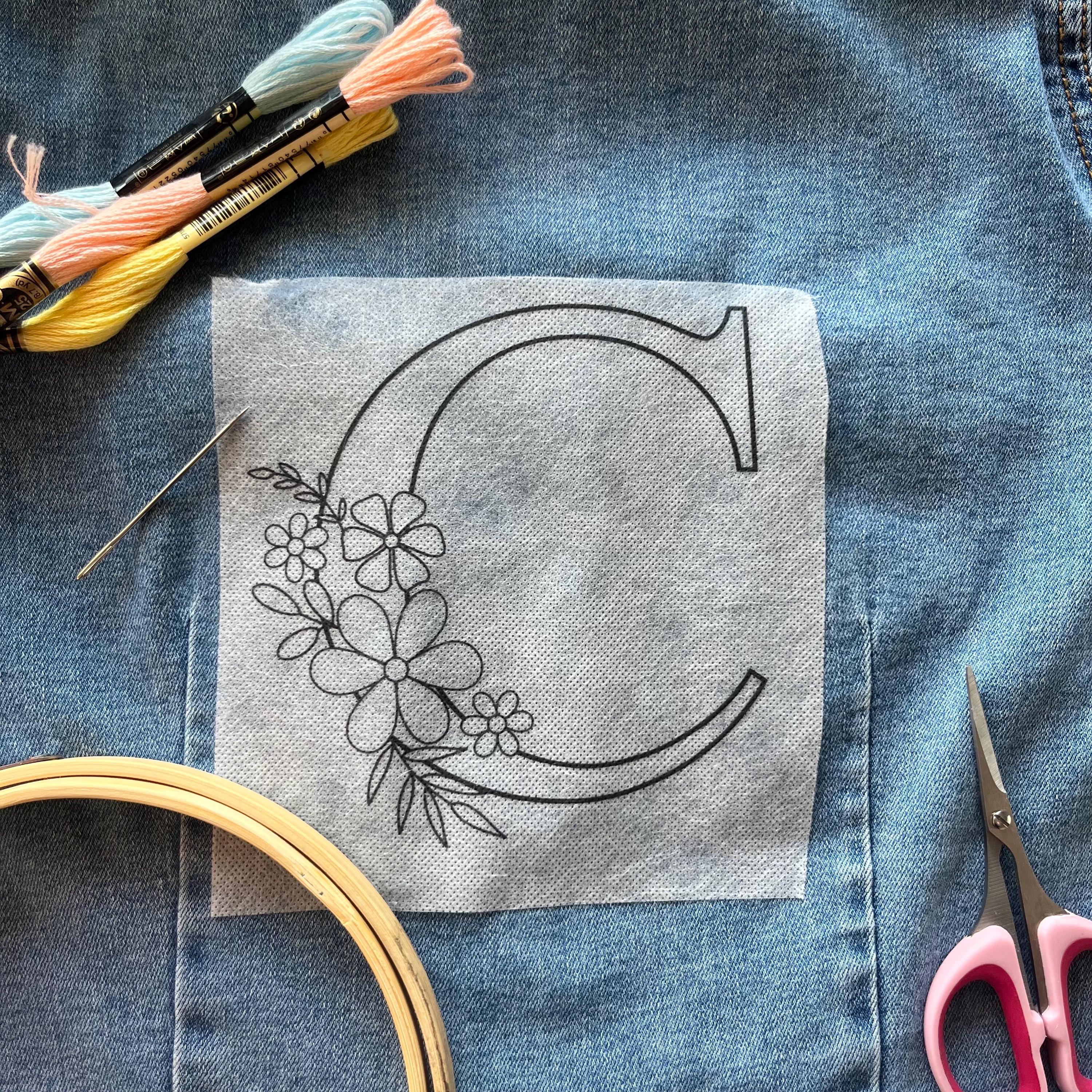 Stick and Stitch Alphabet Letter Embroidery Patterns – Bundle ...