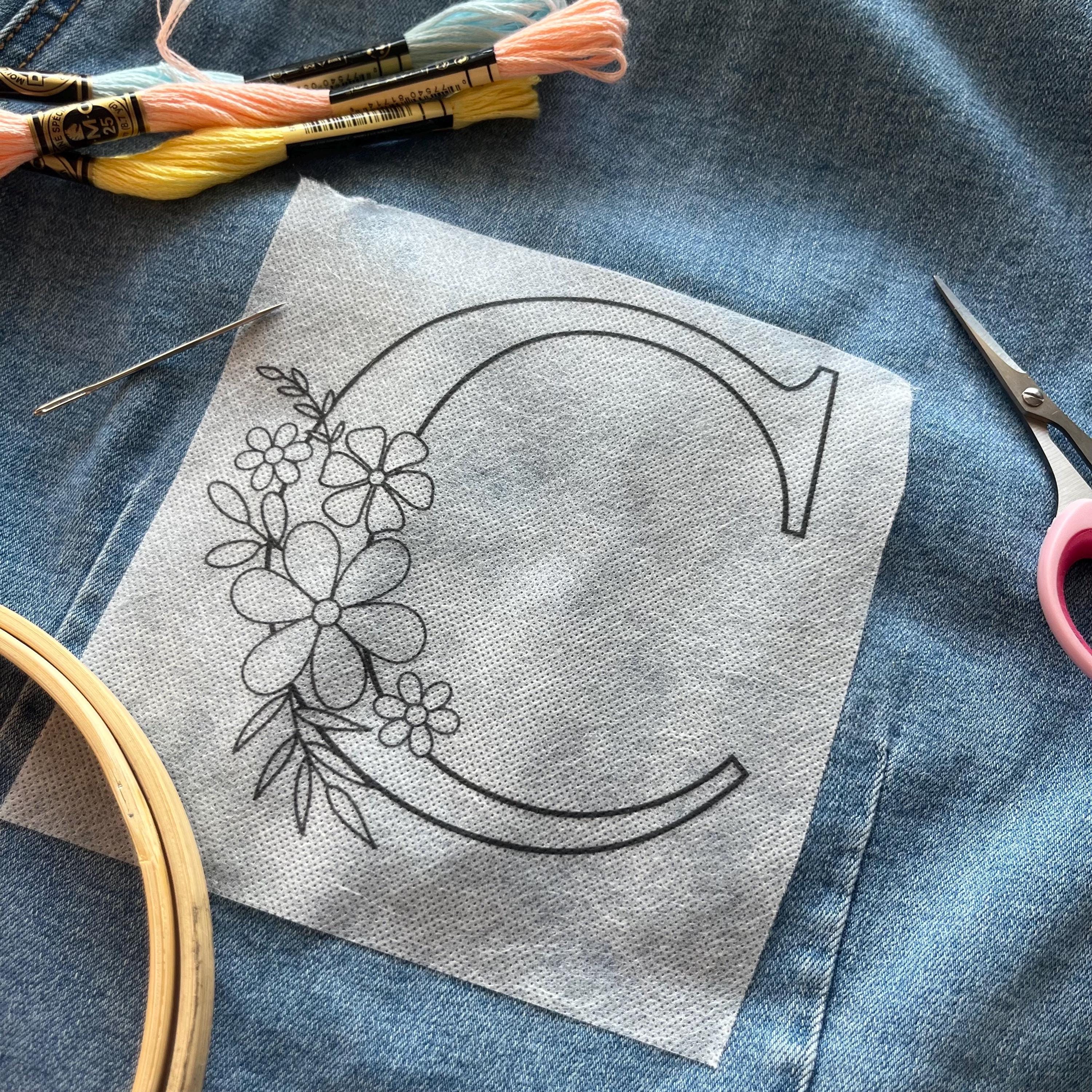 Stick and Stitch Alphabet Letter Embroidery Patterns – Bundle ...