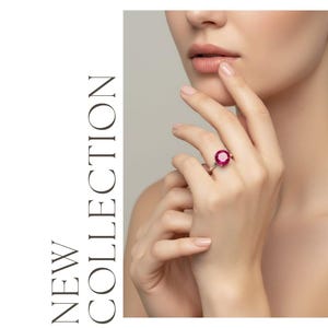 92.5 Silver Ring: Round Lab Grown Diamond, AAA+ Quality