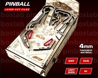 Formula 1 Pinball | Laser Cut Pinball Plans – Wooden Tabletop Pinball | Formula 1 Racing Theme | Digital Download | instructions included