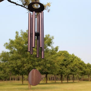 45 Inch Large Wind Chimes – Bronze Metal Outdoor Garden Chime with Deep Tone Sound