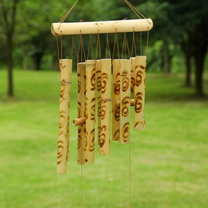 Handmade Bamboo Wind Chimes – Natural Outdoor Garden Bell for Patio, Home, or Meditation