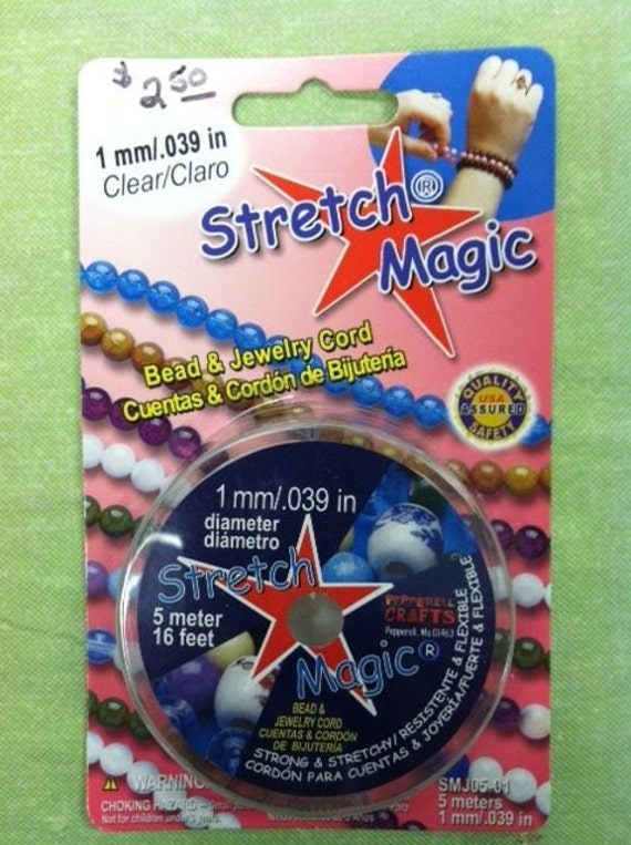 Clear 1mm Stretch Magic Elastic Cord, 5 Meter Spool, Bead and