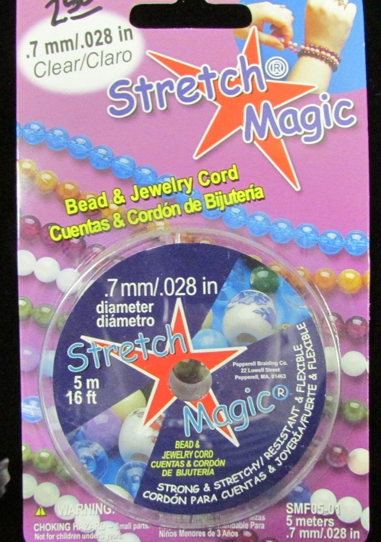 Clear .7mm Stretch Magic Elastic Cord, 5 Meter Spool, Bead and