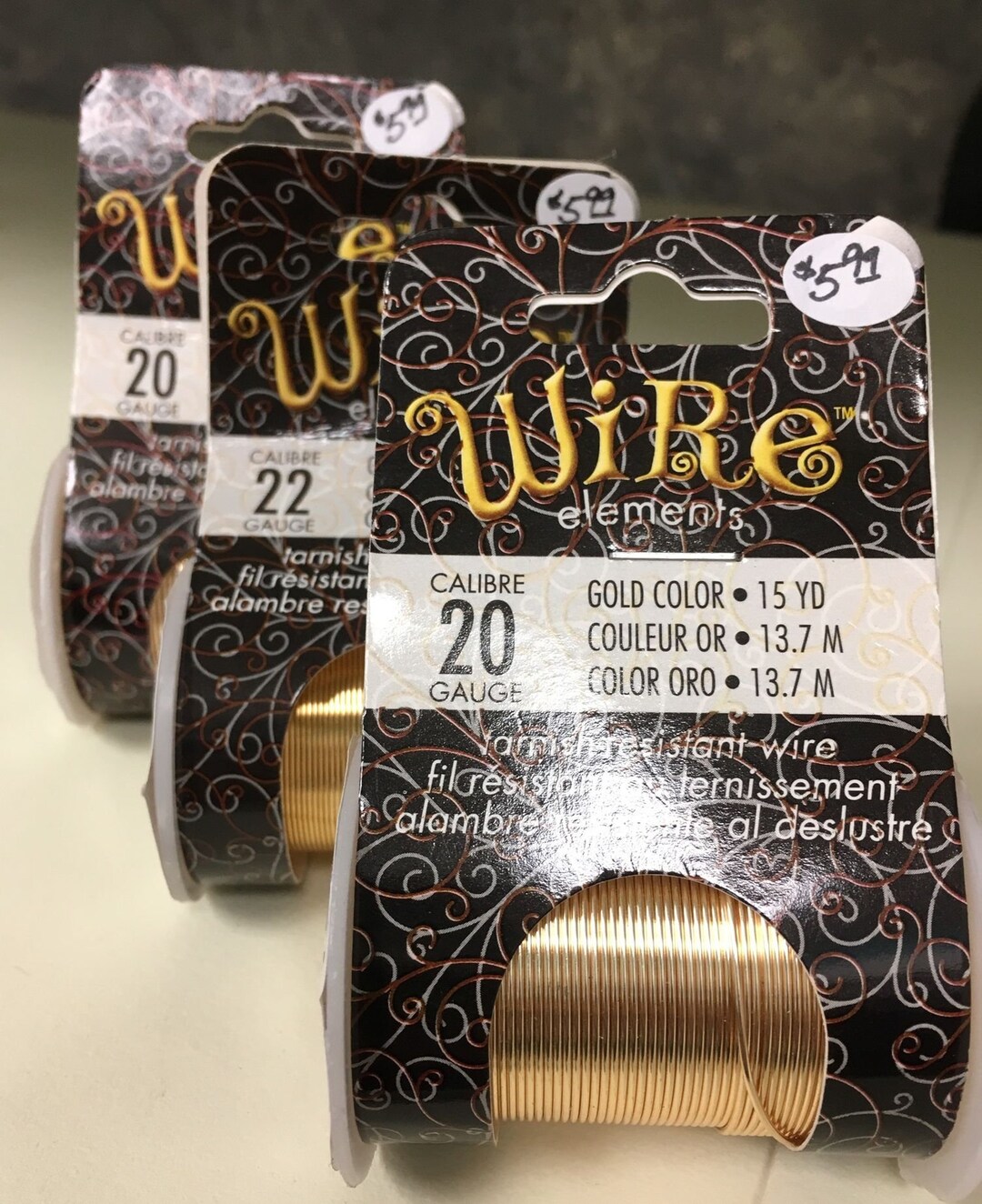 Beading Wire, Beadsmith Craft Wire Tarnish Resistant, Silver, Copper