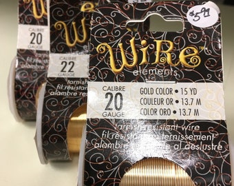 Beading Wire, Beadsmith Craft Wire Tarnish Resistant, Silver, Copper, Gold, Ant. copper, Vintage Bronze 16, 18,20, 22, 24, 26 ga.