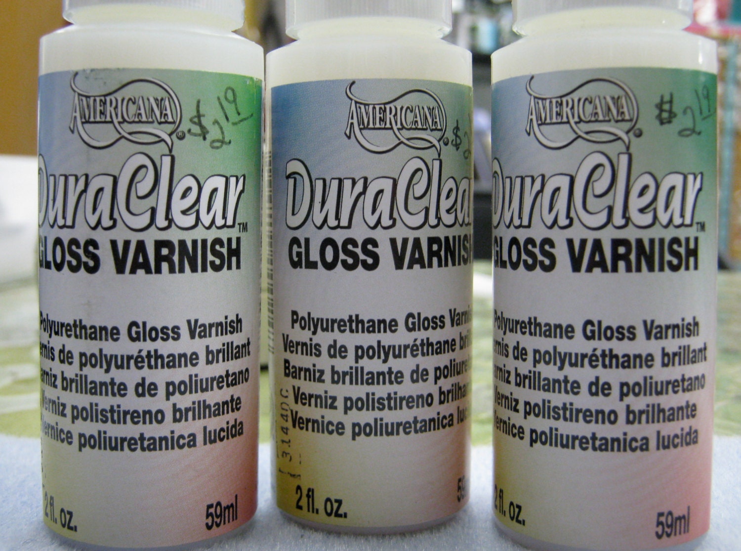 Duraclear Acrylic Varnish by Decoart, 2 Ounce Bottle, 5 Options 