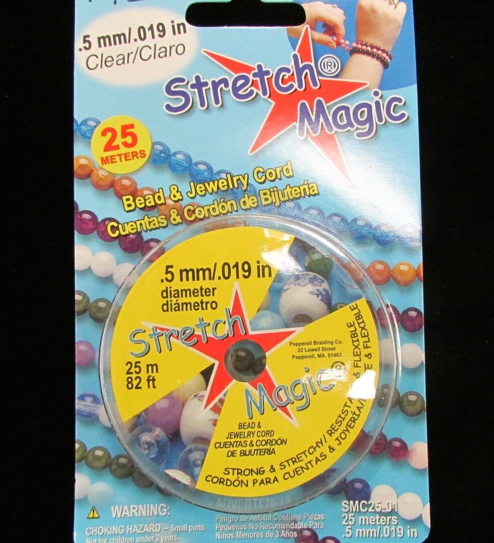 Stretch Magic Elastic Beading & Jewelry Cord Sizes .5mm .7mm 1mm 1.5mm  1.8mm