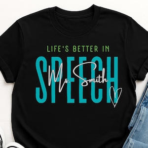 Personalized SLP T shirt, Gift for Speech pathologist, Floral Speech Shirt, Speech Therapy, SLP-shirt gift, Speech Therapy tshirt, slp