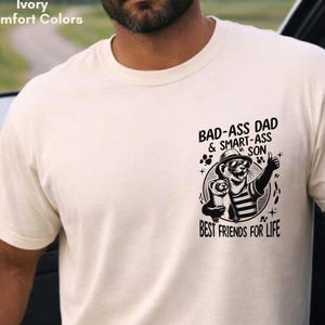 Fars dag-gåva från sonen rolig pappa-tröja, bad ass dad smart ass son-tröja, pappas födelsedagspresent, julklapp till pappa, cool pappa utter-tröja