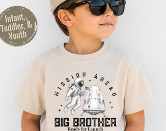 Big Brother Shirt, Big Brother Reveal TShirt, Astronaut Big Brother Shirt, Space Big Brother Tee, Pregnancy Reveal, Sibling Announcement