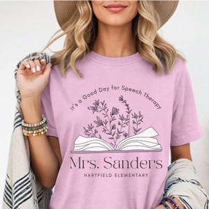 Personalized SLP T shirt, Gift for Speech pathologist, Floral Speech shirt, Speech Therapy, SLP-shirt gift, Speech Therapy t shirt, slp gift