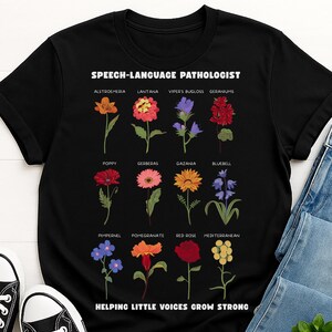SLP T shirt, Gift for Speech pathologist, Floral Speech Shirt, Speech Therapy, SLP-shirt gift, Speech Therapy tshirt, Speech Pathology slp