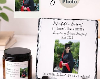 Personalized Graduation Photo Gift Set, Graduation Presents, Nursing Grad Gift, Class of 2026 Gift, College High School Graduation Keepsake