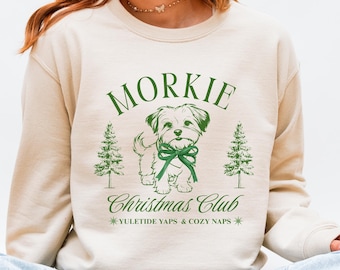 Morkie Christmas Sweatshirt, Morkie Mom Shirt, Christmas Dog Mom Tshirt, Womens holiday shirt, Cute Holiday Dog, Christmas Dog Lover Gift