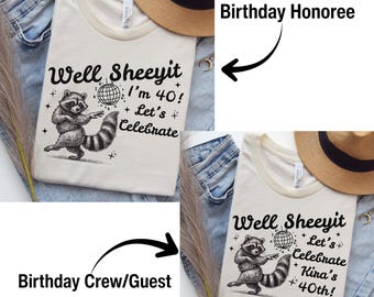 Camisetas divertidas para grupos de 40 cumpleaños, camisetas de tripulación para 40 cumpleaños, camisetas de fiesta de cumpleaños a juego, regalo de 40 cumpleaños, regalo de 40 cumpleaños para hija