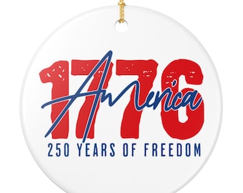 USA 250th Anniversary Ornament 1776 to 2026, Patriotic Christmas Ornament,  250 Years Keepsake, USA Ornament, 4th of July Keepsake