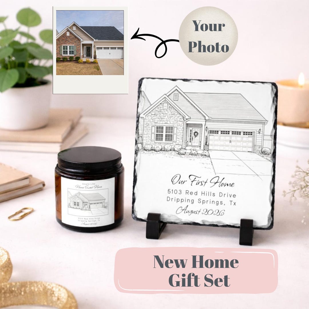 Custom New Home Gift Set, Housewarming Gift, First Home Keepsake ...