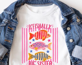 Big Sister Shirt, OFishally Big Sister Shirt, Big Sister Pregnancy Announcement, Promoted to Big Sister, Beach Big Sis Coastal Toddler Shirt