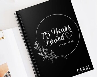 75.Geburtstagsgeschenk für Frauen, Schwester 50.Geburtstag Geschenk Notizbuch, Muttertagsgeschenk, 95.Geburtstagsgeschenk, 60er 70er Geburtstagsideen, Geschenk Oma