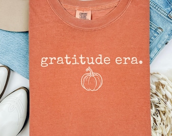 Thankful Shirt Comfort Colors Cute Thanksgiving Shirt, Vintage Fall shirts, Retro Fall Tshirt, Pumpkin shirt, Autumn tees, Faith shirt